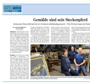 25 Jahre Restaurator Hub Hohenloher Zeitung